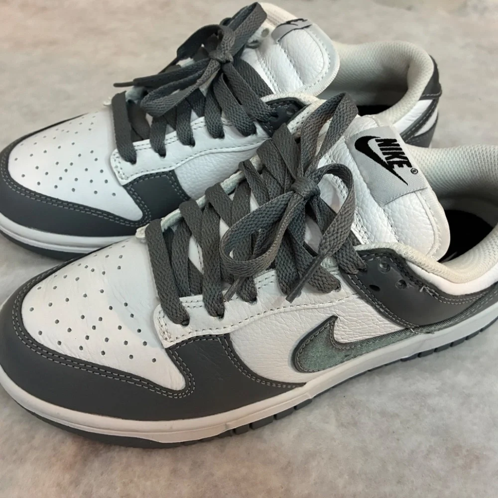 Nike Dunk Low Custom Gray White Sneakers EUC M 6/ W 7.5 Athletic Stylish EUC